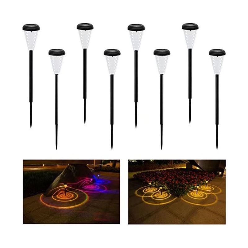 Solar-gartenleuchte Für Den Außenbereich, Warmweißer Rgb-solarstrahler, Ip55 Wasserdichte Solarleuchte Für Den Außenbereich, Led-solarbeleuchtung Für Einfahrt, Wege, Terrassen, Rasenflächen Und Garten