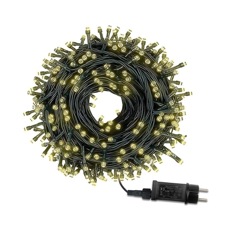 Lichterkette, Wasserdichte Lichterkette Für Den Außenbereich, Led-lichterkette Mit 8 Modi Für Den Innen- Und Außenbereich, Geeignet Für Weihnachten, Hochzeiten, Partys, Schlafzimmer, Garten, Warmweiß