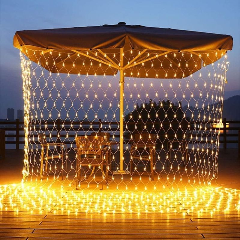 Led-lichterkette (3 M X 2 M), 200 Miteinander Verbindbare Led-lichterketten, 8 Modi, Weihnachtsbeleuchtung Für Drinnen Und Draußen, Garten, Hochzeit, Weihnachtsbaumdekoration, Warmweiß