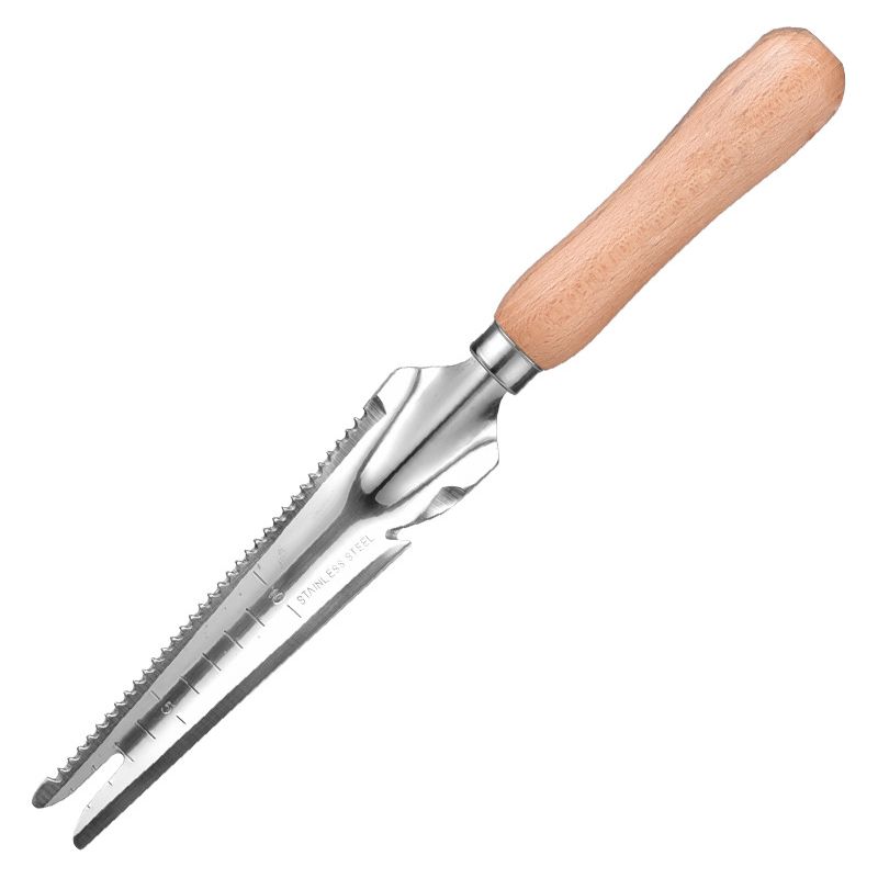 Manuelles Unkrautentfernungswerkzeug Mit Holzgriff, Unkrautstecher Aus Edelstahl, Unkrautzieher, Unkrautspaten Zum Umgraben Im Garten