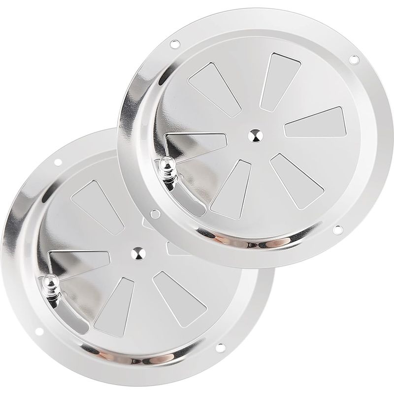 Rundes Lüftungsgitter Für Heizung Und Klimaanlage, 125 Mm, Edelstahl-lüftungskanal, Insektenschutzgitter, Abluftgitter, Lufteinlass, Abluft, Belüftung, Verstellbare Und Weiche Klappen