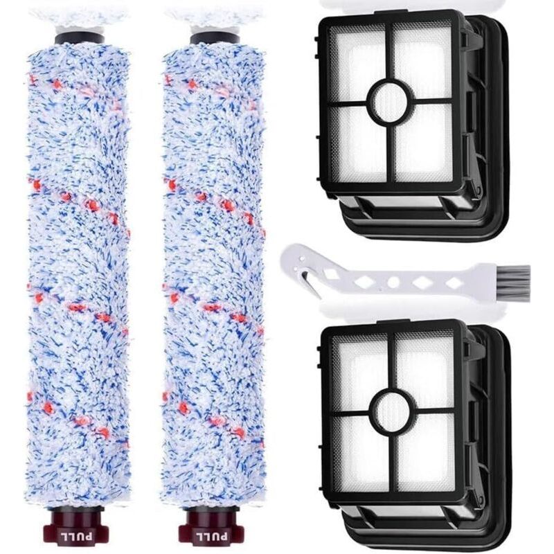 Set Mit 5 Walzenbürsten, Filter Und Hauptwalzenreinigungsbürste Für Bissell Crosswave 1713z. Walzenfilter Und Bürste Für Surface 1868 Staubsauger. Ersatzteile.