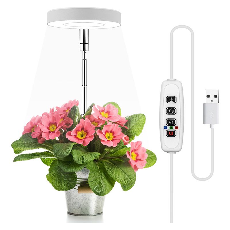 Pflanzenlampe, 48 Led-pflanzenlampe Mit Gartenbaubeleuchtung, Pflanzenlampe Mit Timer - 3h / 9h / 12h (gelbes Und Weißes Licht)