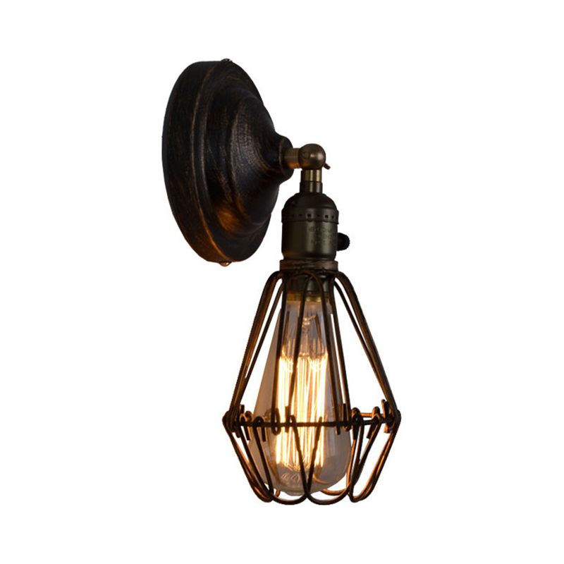 Industrielle Wandleuchte, Retro-wandlampe, E27 Vintage-innenleuchte, Verstellbarer Lampenschirm, Für Café, Loft, Küche, Wohnzimmer Und Hotelzimmer (leuchtmittel Nicht Enthalten) (bronze)