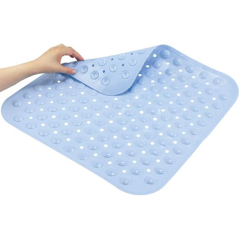 Rutschfeste Badematte, Quadratisch, Schimmelresistent, Pvc-badewannenmatte Mit Saugnäpfen, Antibakteriell, Strapazierfähig, Mit Fußmassagefunktion, 48 X 48 Cm, Groo