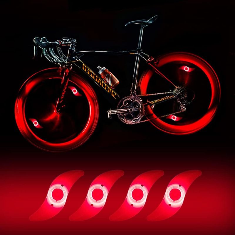 X Led-fahrradspeichenlichter, Wasserdichte Led-fahrradspeichenlichter Mit 3 Blinkmodi, Led-fahrradspeichenlampe Für Erwachsenen- Und Kinderfahrräder – Rot