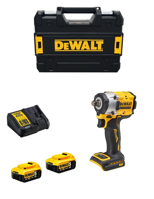 Dewalt - Schlagschrauber DCF921P2T (2 x 5,0 Ah + DCB115 + tstak ii)