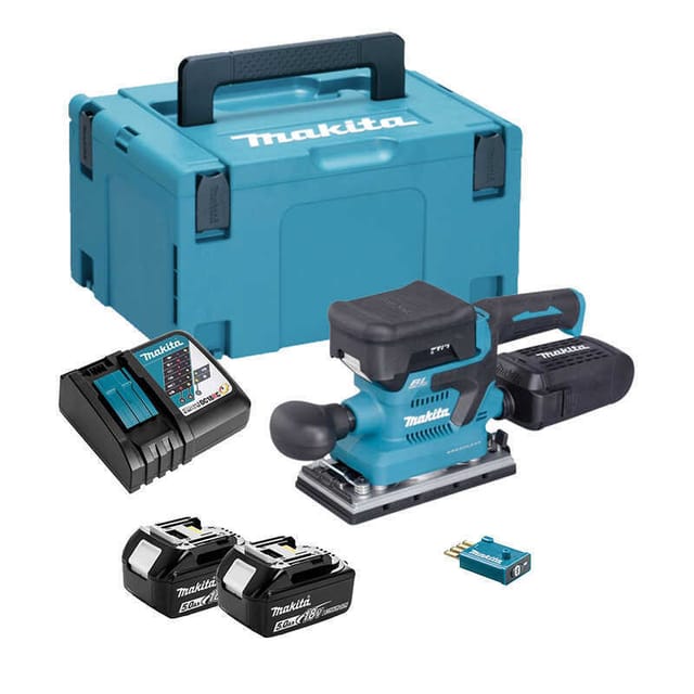 Vibrationsschleifer 18V Ø93x185 mm Bluetooth aws Makita 2 batt.BL1850B - DBO381RTJU
