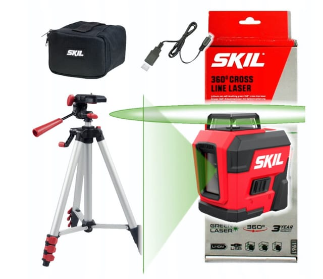 Skil 1961 Laser mit grünem Niveau mit Stativ und Tasche