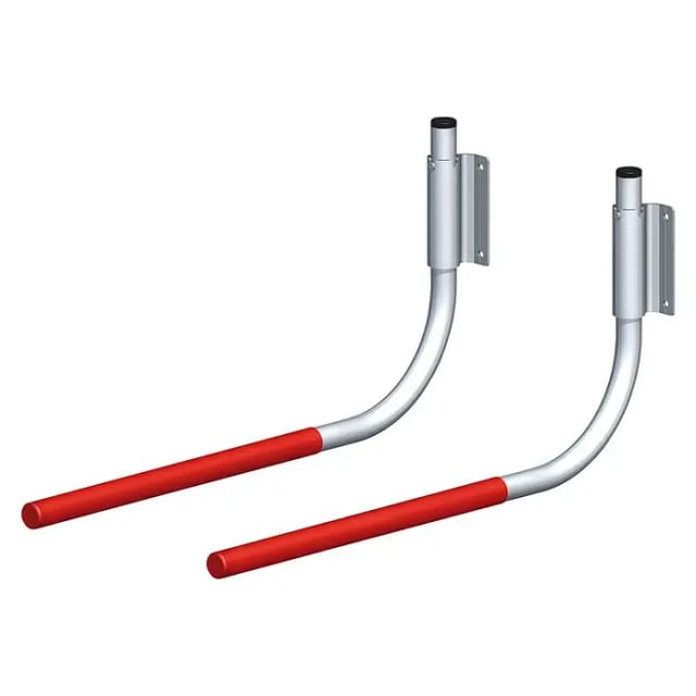 alfer Universal-Fahrradhalter, gummiert 550 x 270 mm Aluminium rot gummiert Regalträger