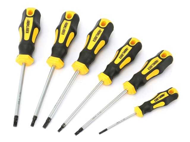 Kraftmann - Schraubendreher-Satz T-Profil (für Torx) T10 - T30 6-tlg.