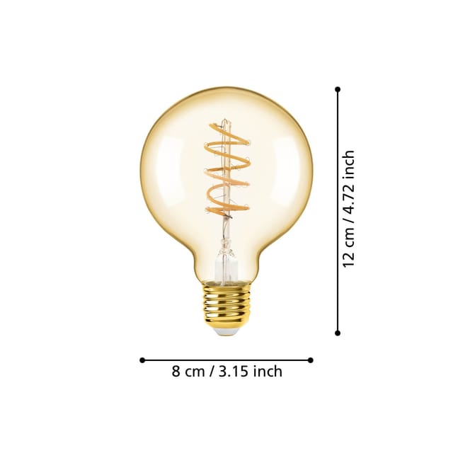 Eglo LED Globe G80 E27 4W amber dim Leuchtmittel