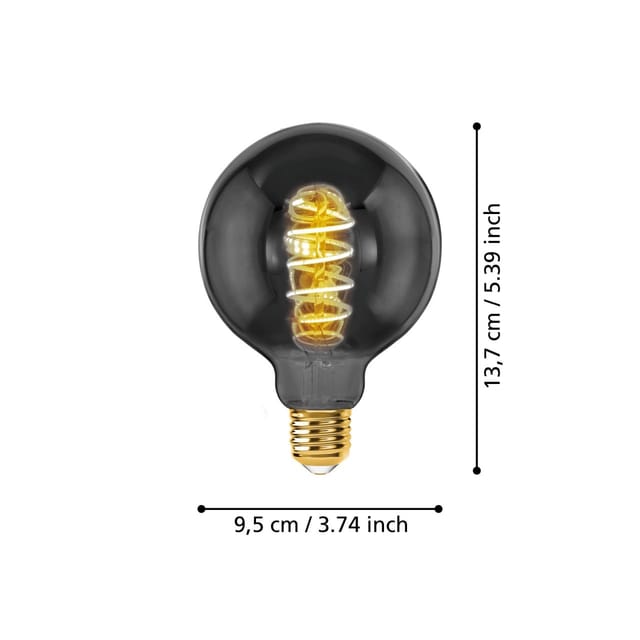Eglo - led Globe G95 E27 4W rauch Leuchtmittel