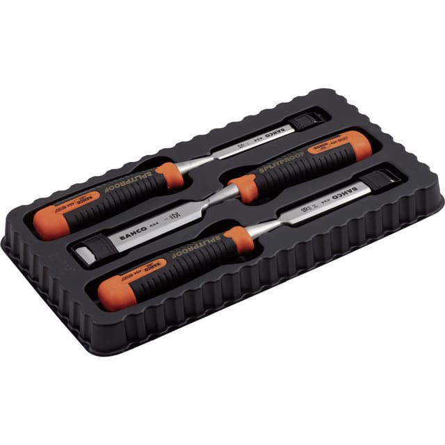 Bahco - ergo schlagfester Stechbeitelsatz, 3-tlg./Kartonverpackung