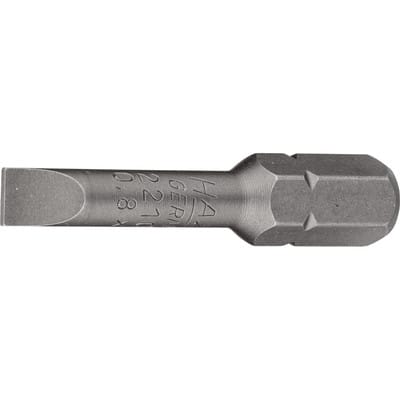 HAZET Bit 2210-8 Sechskant massiv (5/16 Zoll) Schlitz Profil 0.8 5.5