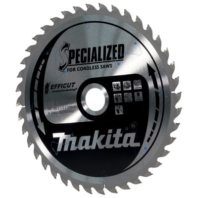 Sägeblatt Säge Sägen wpc Holz 165x1,5x20 Z40 efficut E-12223 - Makita
