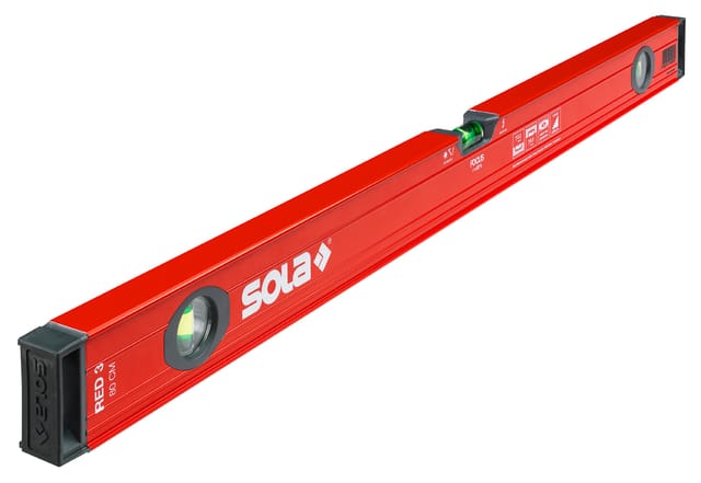FP - Sola Red 3 Wasserwaage 60cm robuste Ausführung rot pulverbeschichtet Aluminium