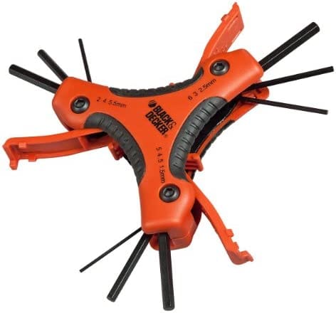 BLACK+DECKER Satz mit 9-mm-Inbusschlüsseln (BDHT0-71628)