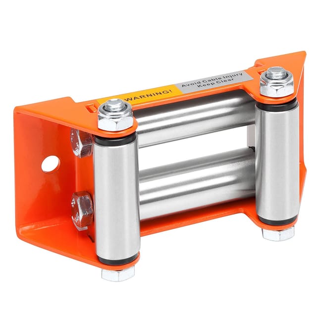 Rollenführung, klein, orange. Verzinkte Rollen.