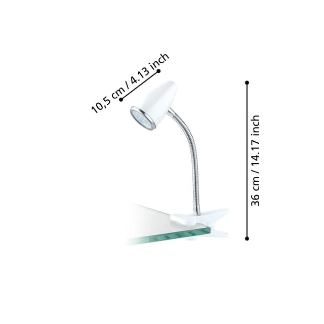 Eglo Klemmleuchte Riccio 1 GU10 weiß chrom Stahl