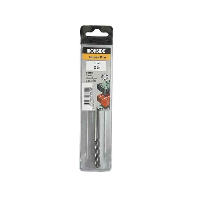 Betonbohrer Super Pro Ø 5,0 mm, Länge 85 mm, Arbeitslänge 45 mm, DIN 8039, geeignet für Stein