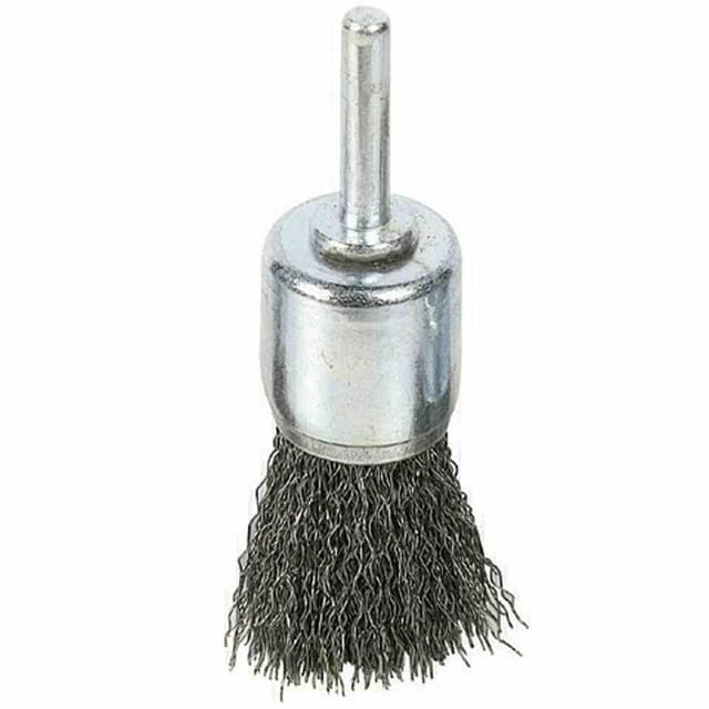 Pinselbürste 25 mm 0,3 mm gewellt, 6 mm-Schaft