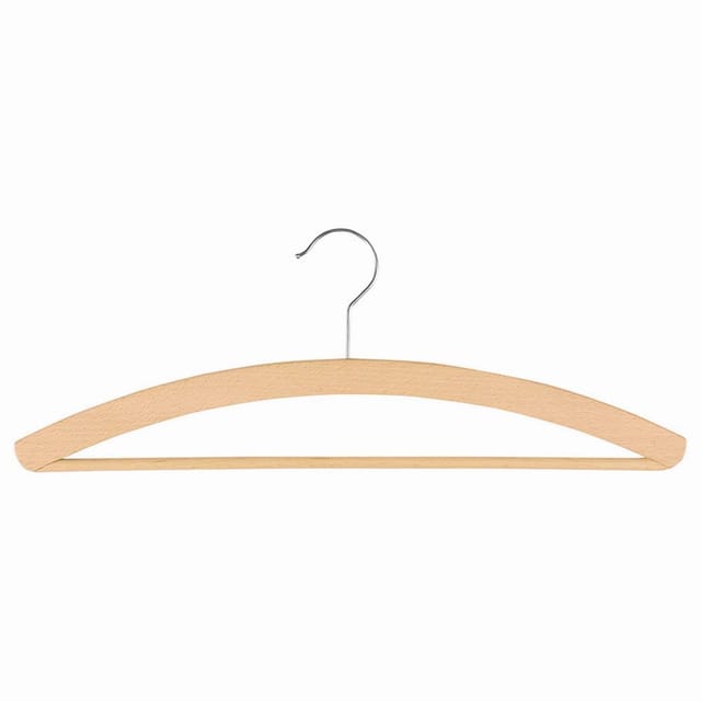 Holz-Kleiderbügel 42 cm 3er-Pack mit Steg gewachst