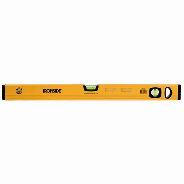 Alu-Wasserwaage 60 cm, 2 Libellen, gelb pulverbeschichtet