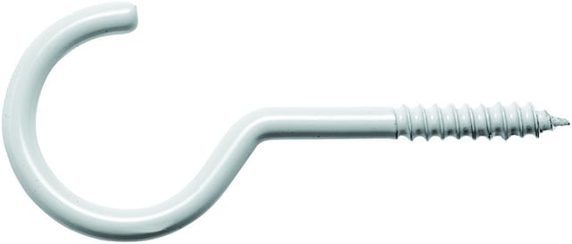 Sb Schraubhaken 3,3x50mm gebogen, weiß, Inhalt: 4 Stück