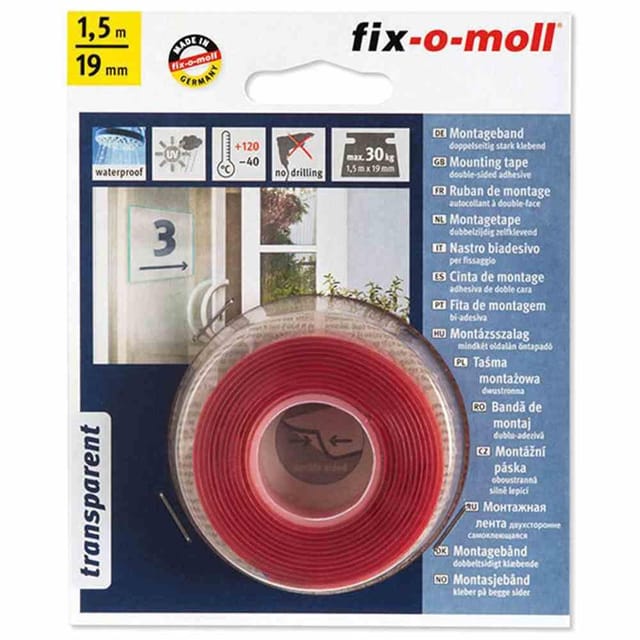 Suki - Power-Mount transparent 50kg 150cm 19mm