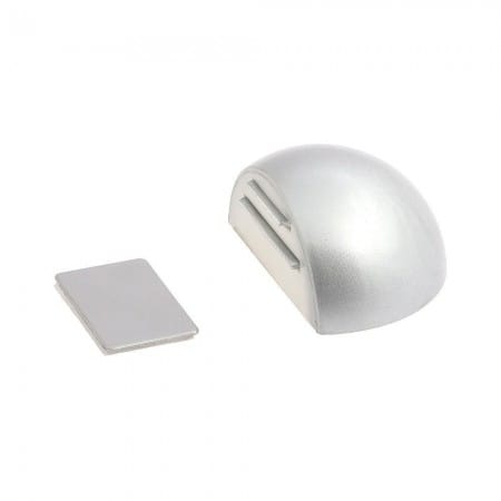 Selbstklebender Türstopper mit Magnethalterung Chrom matt