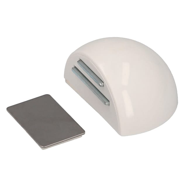 Selbstklebender Türstopper mit weißem Haltemagnet