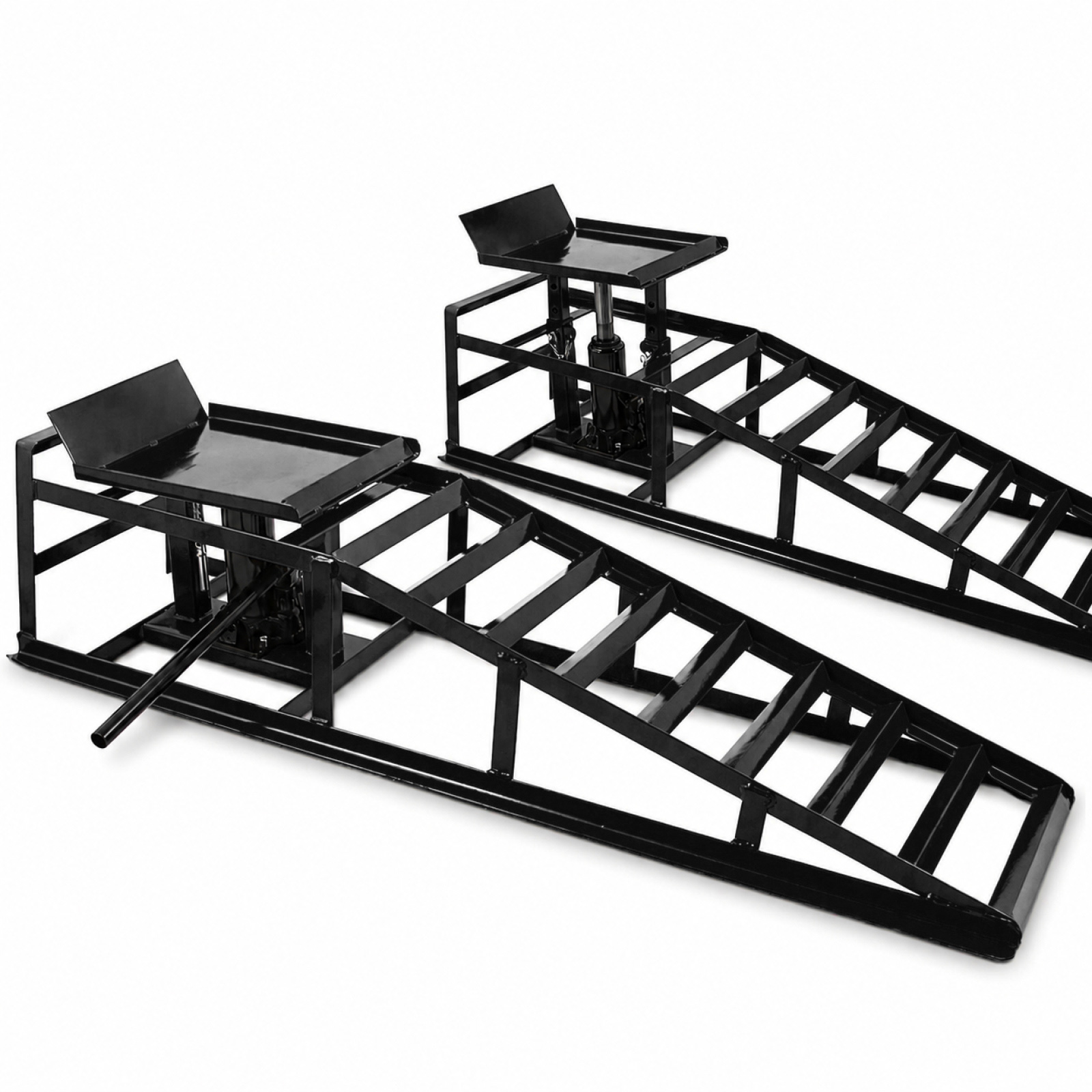 2x Bituxx Auto Pkw Auffahrrampen 2t Mit Wagenheber Wartungsrampe Hebebühne 2000kg Schwarz