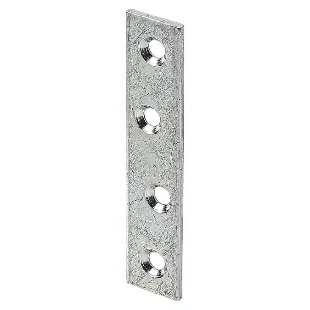 Flachverbinder Länge 120 mm Breite 16 mm Stärke 1,75 mm Stahl sendzimirverzinkt Anzahl Löcher 4