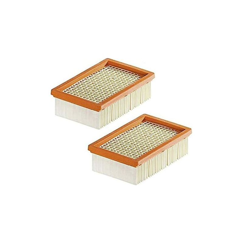 2er-pack Ersatzfilter Für Körcher Mv4 Und Mv5 Staubsauger, Plissiert, Flach