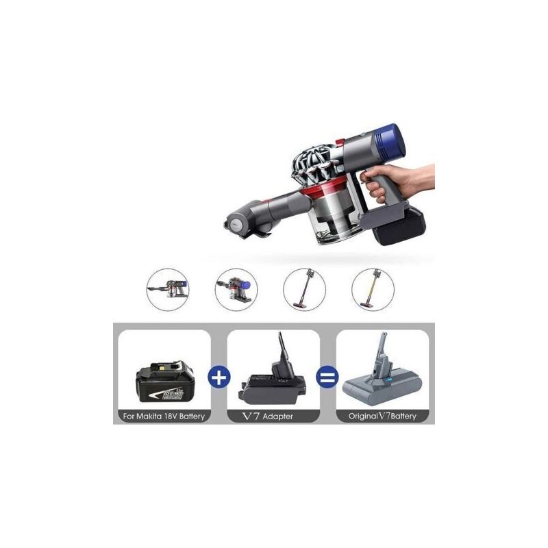 Makita Lxt 18v Lithium-akku-adapter-konverter Für Dyson V7 Staubsauger, Von Dyk.