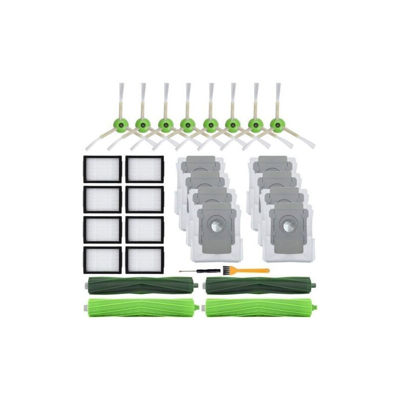 Packung Mit 20 Ersatzteilen Für Irobot Roomba Staubsaugerroboter I7, I7+, I3, I3+, I4, I4+, I6, I6+, I8, I8+, J7, J7+/plus, E5, E6, E7, 2 Gummibürsten, 6 Hepa-filter