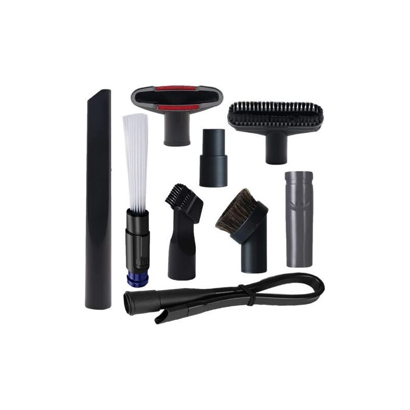 9-teiliges Staubsaugerbürsten-set Mit Schlauchadapter (1 1/4 Zoll Auf 1 3/8 Zoll) Und Dyson V6-adapter, Zubehör-bürstenset Für Die Haushaltsreinigung