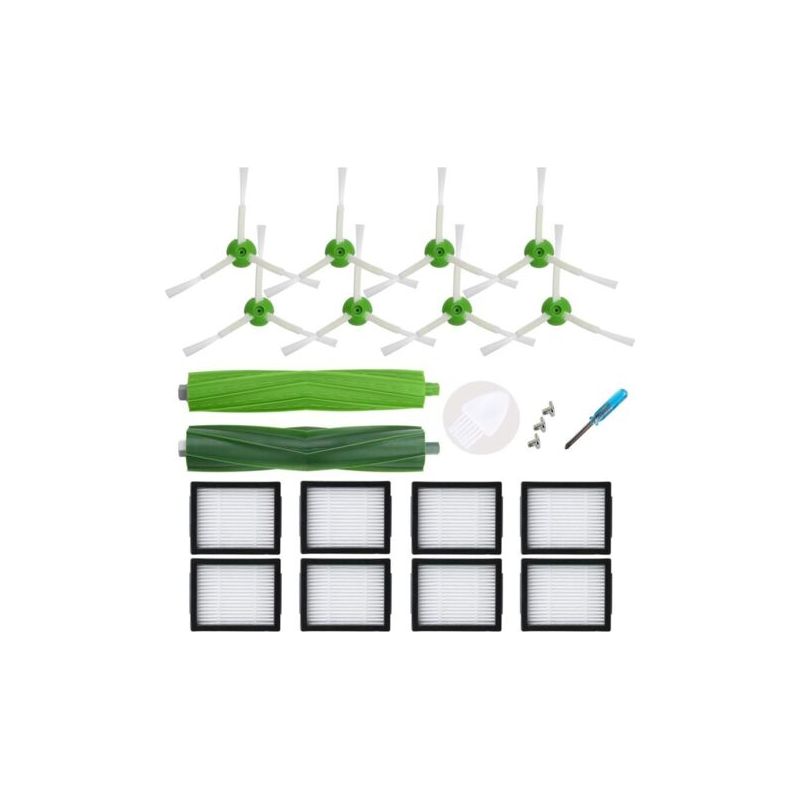 Houhence – Ersatzteilset Für Irobot Roomba I/e/j Staubsaugerroboter – 8 Filter, 8 Seitenbürsten, 1 Gummibürste – Optimale Leistung