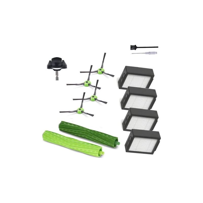 Ersatzbürsten-zubehör Für Irobot Roomba J7 + I3 I3+ I4 J7 E5 E6 E7, 1 Paar Hauptbürsten, 4 Filter, 4 Seitenbürsten, 1 Schwenkrad