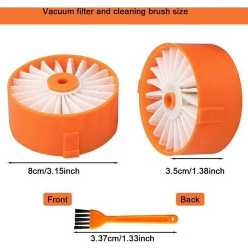 Packung Mit 8 Staubsaugerfiltern Für Black + Decker Bsv2020g Und Bsv2020p Akku-staubsauger Und Zubehör, Ersatzfilter Für Powerseries Extreme Stielstaubsauger Mit Reinigungsbürste.