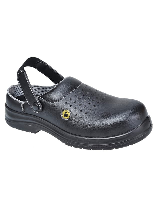 Portwest Sicherheitsclogs ESD SB AE - EN 61340 Schwarz 37