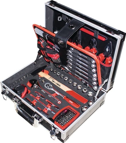 Werkzeugsortiment 105 Teile im Aluminium Rahmenkoffer - NOW