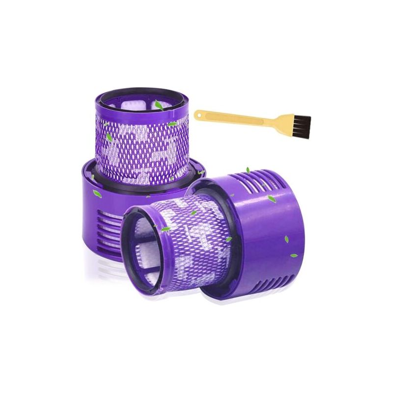 2er-pack – Filter – Zubehör – Waschbar Und Wiederverwendbar Für Optimale Saugleistung, Kompatibel Mit Dyson V10 Und Sv12, Schwarz, Standardgröße
