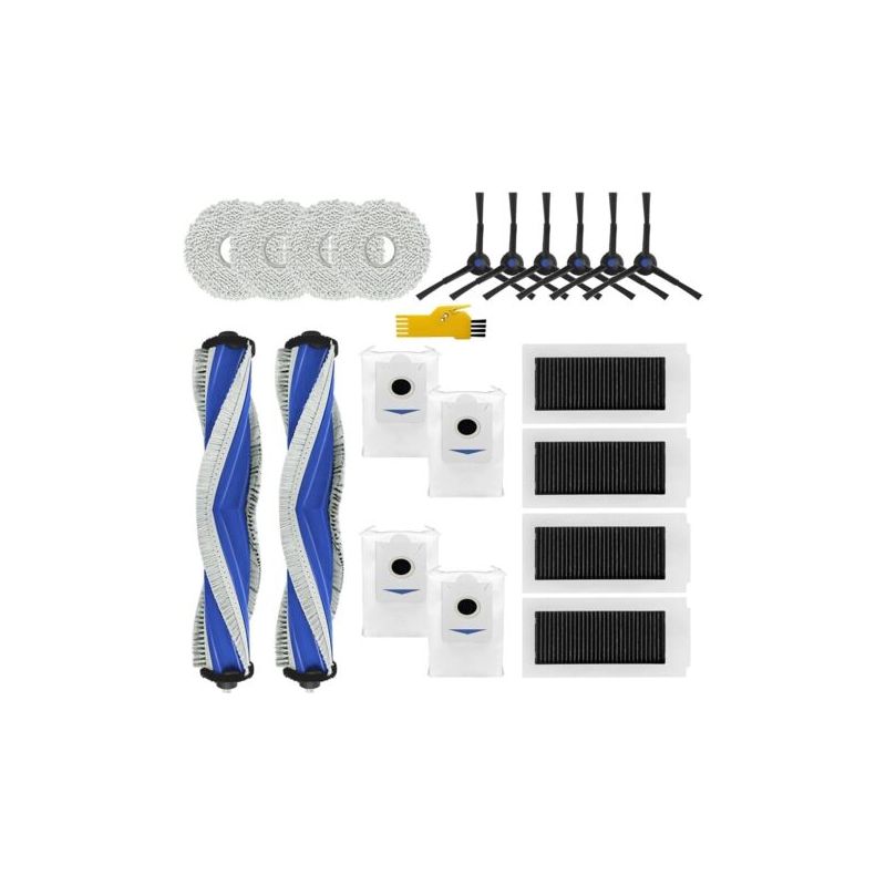 20-teiliges Set – Hauptbürste – Hepa-filter – Ersatzteile Für Den Ecovacs Deebot X5 Omni Saugroboter – Komplettes Wartungsset – Schwarz – 30 X 20 X 5 Cm