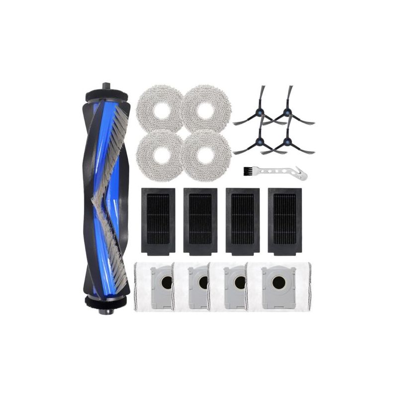1 Zubehörset – Hauptbürste – Mikrofasertuch – Hepa-filter – Staubbeutel Für Ecovacs Deebot T50 Pro Omni Gen2 Schwarz 25 X 15 X 5 Cm