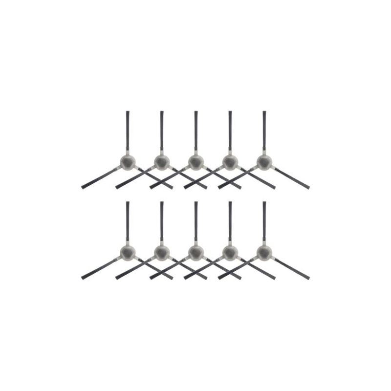 10er-pack Seitenbürsten – Zubehör Für Saugroboter – Strapazierfähiges Nylon – Reinigt Ecken Und Kanten – Für Lefant M2 Pro, M2s Pro, M1, Okp Life – Schwarz – 12 X 5 Cm