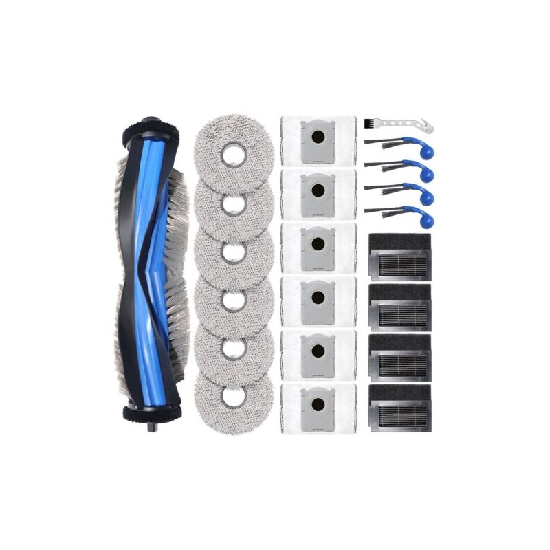 1 Zubehörset Für Saugroboter – Hauptbürste, Wischmopp, Staubbeutel, Filter, Seitenbürste – Kompatibel Mit Ecovacs Deebot T30c Omni – Mehrfarbig
