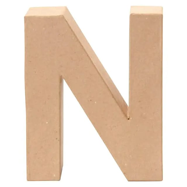 Glorex Papp-Buchstabe N 17,5 x 5,5 cm Pappartikel