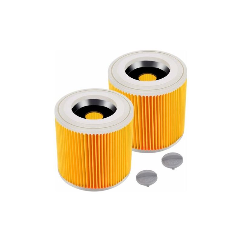 2er-pack Patronenfilter Für Körcher Wd3 Premium, Wd2, Wd3, Wd3p, Mv2, Mv3 - Wd3 Filter - Ersatzfilter Für Körcher Staubsauger 6.414-552.0/64145520..